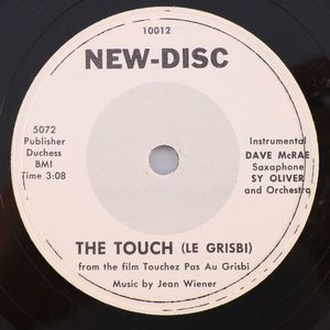 Dave McRae, Sy Oliver, Betty Johnson – The Touch 10" 78rpm Record New-Disc 10012